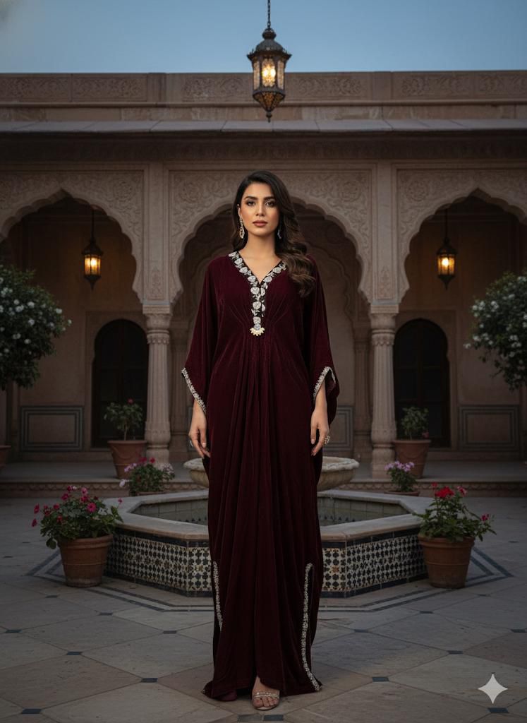 Regal Velvet Kaftan: The Empress Gown